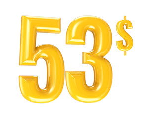 Obraz premium Number Gold 3D Render