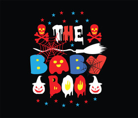 The baby boo typography t shirt design.