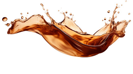 Cola splash isolated transparent, Generative AI