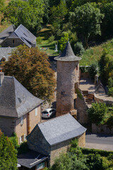Fototapeta na wymiar France, Aveyron, Bozouls, the Trou de Bouzouls, Sainte-Fauste church, High quality photo