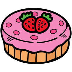 isolate strawberry cake