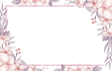 pink flower frame