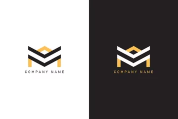 Fotobehang Modern letter MM and Real Estate logo design  © designeralamin