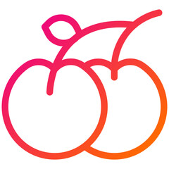 Cherry Vector Icon Design Illustration