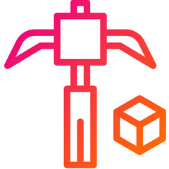 Pickaxe Vector Icon Design Illustration