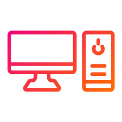 Computer Vector Icon Design Illustration