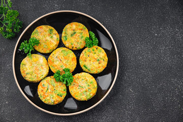 fresh cutlet vegetable vegetarian vegan food broccoli, carrots, potatoes, onions, vegetables appetizer meal food snack on the table copy space food background rustic