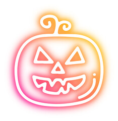 Set of Halloween neon
