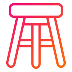 Bar Stool Vector Icon Design Illustration