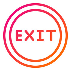 Exit Vector Icon Design Illustration