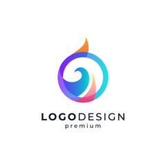 colorful and shiny bird for business or education logo design
