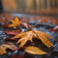 Drenched in Autumn's Splendor: Witness the Breathtaking Beauty of Rainy Day Foliage!