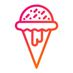 Ice cream Vector Icon Design Illustration