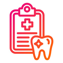 Dental Record Vector Icon Design Illustration