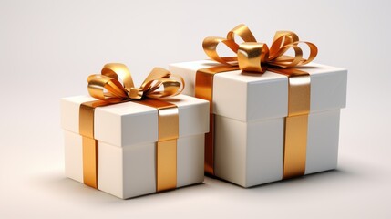 gift box with golden ribbon