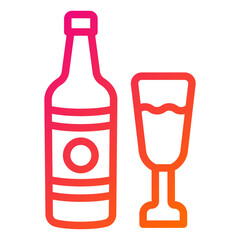 Champagne Vector Icon Design Illustration