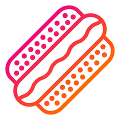 Hot Dog Vector Icon Design Illustration