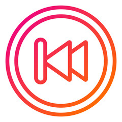 Backward Vector Icon Design Illustration