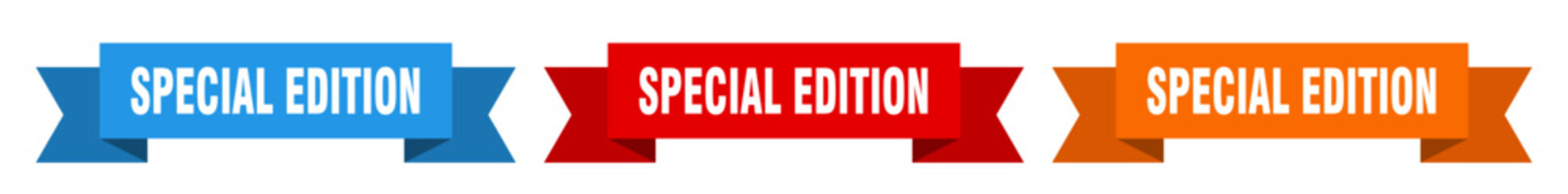 special edition ribbon. special edition isolated paper sign. banner