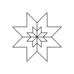 Geometric linear sign. Isolated icon. Logo element