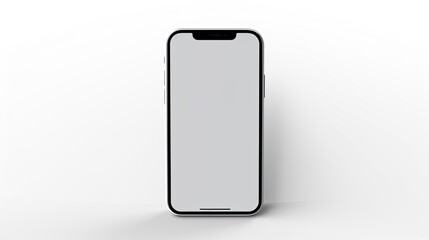 Smartphone mockup with white screen.