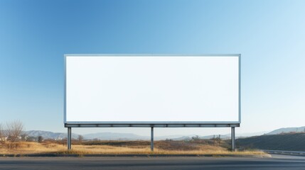 Obraz premium White empty blank billboard.