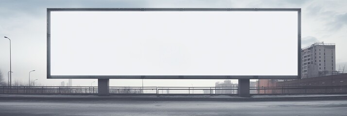 White empty blank billboard.