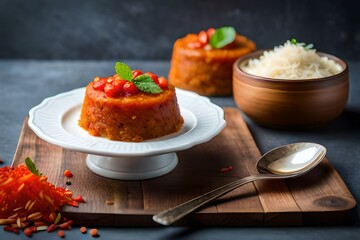 carrot pudding in the dish generated by AI