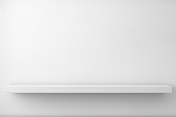 Universal Minimalistic Product Presentation: White Shelf on Light Gray Wall