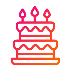 Cake Vector Icon Design Illustration