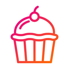 Cupcake Vector Icon Design Illustration