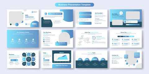 Creative business PowerPoint presentation slides template design. Use for modern keynote presentation background, brochure design, website slider, landing page, annual report, company profile