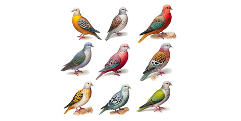 Obraz na płótnie Canvas a group of birds sitting on top of each other birds