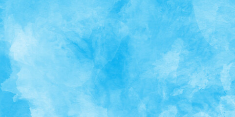 painted Hand drawn stained watercolor sky and clouds, Watercolor illustration art marble painting abstract blue color texture, Stain artistic vector used as being an element, design and card