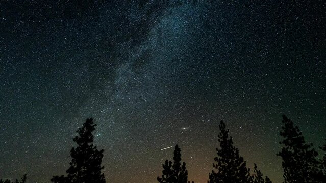 Perseids Meteor Shower with Milky Way Timelapse