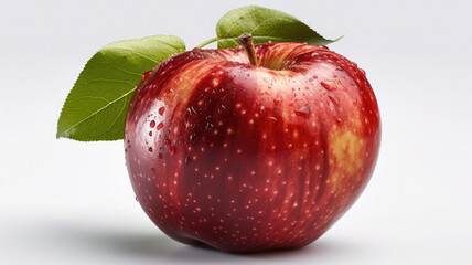 red apple isolated on white