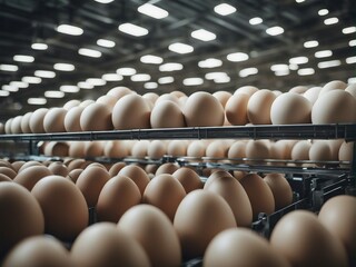 inside view of egg production factory