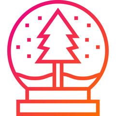 Snow globe Vector Icon Design Illustration