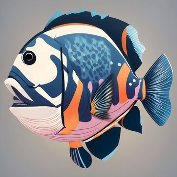recommend clip art: Clown triggerfish illustration Ai Generative