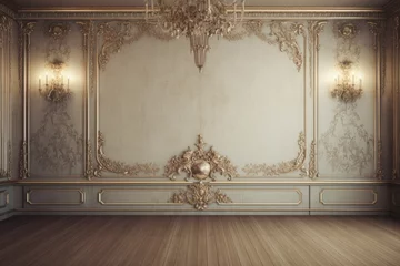 Deurstickers empty interior room in elegant baroque style.  © LeitnerR