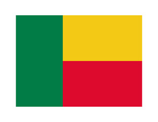 flag of benin on transparent background