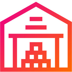Stock Warehouse Vector Icon Design Illustration