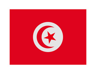flag of tunisia on transparent background