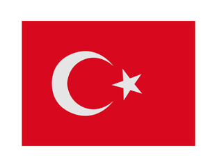 flag of turkey on transparent background