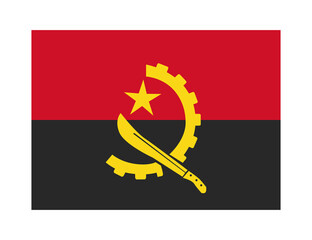 Fototapeta premium flag of angola on transparent background