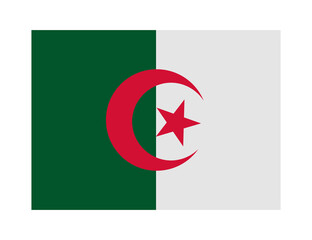 flag of algeria on transparent background