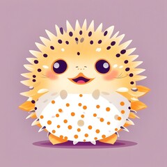 Pufferfish illustration Ai Generative