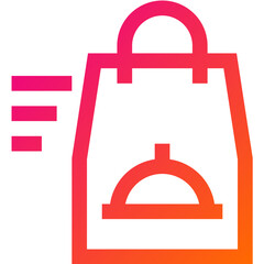 Food Delivery Vector Icon Design Illustration