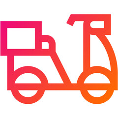 Delivery Bike Vector Icon Design Illustration