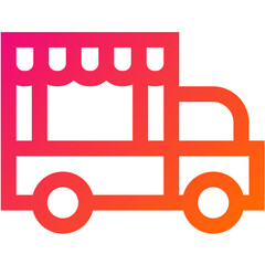 Food Truck Vector Icon Design Illustration